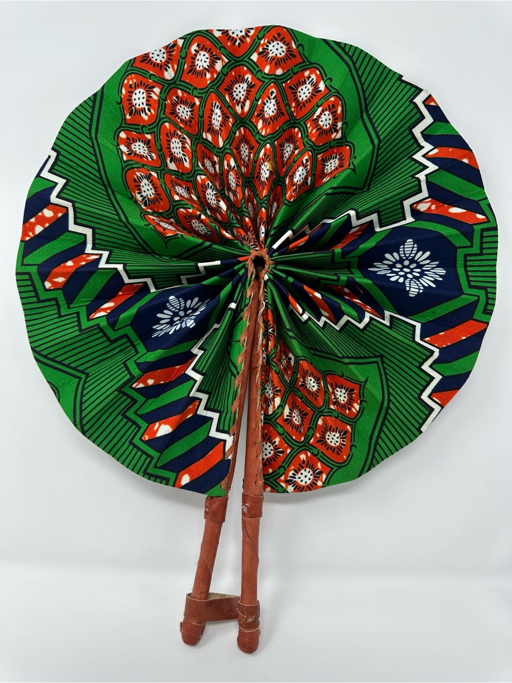 Ankara African Print Hand fan, Handheld Summer Fashion Foldable Women Hand fan